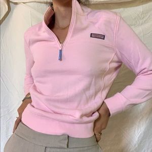 pale pink vineyard vines quarter zip